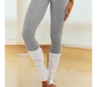 1 Paar gerippte weiche Baumwoll-Socken in Knöchellänge über die Wade mit Slouch-Effekt und Bindeband-Design, für Barre, Ballett, Pilates, Studio und t