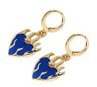 1 Paar Handgefertigte Tropfenohrringe Baumelnder Schmuck Herzförmiger Schmuck Geschenk Für Frauen Freundinnen Rote Herz Creolen