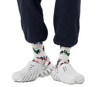 1 Paar Happy Socks Race Car Damen Bio-Baumwoll-Socken mit Allover-Rennwagen-Print Alltags-Strümpfe P002591 Grau/Bunt 36-40