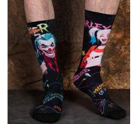 1 Paar Harley Quinn Super Cartoon Animation Socken, Herren Lange Strümpfe, Paar Weihnachts- und Halloween Neuheit, lustig, fröhlich und verrückt Socke