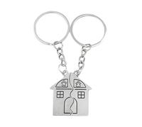 1 Paar Haus-Schlüsselanhänger, Paar-Schlüsselanhänger, Puzzle-Schlüsselanhänger, Kreative Schlüsselanhänger, Geschenk-Schlüsselanhänger