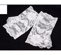 1 Paar Hochzeit Brauthandschuhe Handschuhe fingerlos Spitze 14 cm weiss *NEU*OVP*