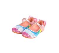 1 Paar Kleine Mädchen Ballettschuhe Abendschuhe Jane Kinder Pailletten Regenbogen Wohnungen Glänzend Kinder Party Heels Pumps Ballerina Hochzeit Schuhe Größe 30