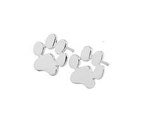 1 Paar Lady Girl Ohrringe Silber Hund Pfote Ohrstecker Schmuck Zubehör Liebesgeschenk Sehr praktisch und beliebt Attractive