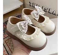 1 Paar Mädchen Schleifen Modische Prinzessin Lederschuhe, Weiche Sohle Kleinkind Schule Aufführungsschuhe, Geeignet für 1-8 Jahre Alt, Frühling
