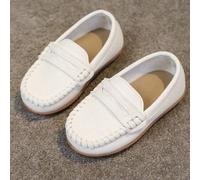 1 Paar Mädchen Tanzlatschen, 2026 neue klassische britische Leder Slipper Casual Schulschuhe für Jungen