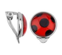 1 Paar Marienkäfer-Ohrringe, Silberne Ohrclips Marienkäfer-Ohrclips Metall Rote Marienkäfer-Ohrringe für Halloween Karneval