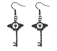 1 Paar modische Herzflügel Ohrringe aus Acryl, bequemer Statement Stil, stilvoller Schlüsselanhänger für den täglichen Gebrauch, herzförmiger Ohrhänger