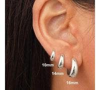 1 Paar modische, minimalistische Creolen für Frauen und Damen, echte 925er Sterling Silber Ohrringe, Partygeschenk, hochwertiger Schmuck