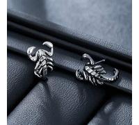 1 Paar modische Street-Style Skorpion Ohrstecker für Herren, einzigartiges Skorpion Design Herren Accessoire, geeignet für den täglichen Gebrauch, Ges