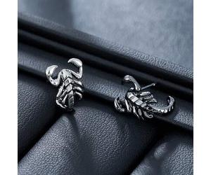 1 Paar modische Street-Style Skorpion Ohrstecker für Herren, einzigartiges Skorpion Design Herren Accessoire, geeignet für den täglichen Gebrauch, Ges