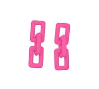 1 Paar Neon Ohrringe Bunte Vintage Acryl Ohrringe Modeschmuck Bonbonfarbene Geometrische Quadratische Hohle Anhänger 80er Jahre Halloween Neon Ohrringe Grün Party Kostüm (Hot Pink, One Size)