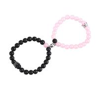 1 Paar Passende Kristall-Armbänder mit Magnetverschluss - Elegantes Paar-Design für Verliebte, Romantisches Geschenk für Ehepartner (Personalisiertes Liebes-Armband für Jahrestag oder Hochzeit)