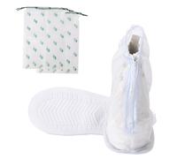 1 Paar Rutschfeste Schuhüberzieher Wasserdicht, Wiederverwendbare Regenschutz Schuhe, Regenüberzieher Schuhe mit Reißverschluss, Überschuhe Wasserdicht für Regen Schneetag Schlammige Straßen (XL)