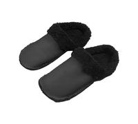1 Paar Schuhe Mit Fellfutter, Winterwarme Schuhüberzüge, Verdickte Weiche Plüschbezüge, Krokodil-Ersatz-Einlegesohlen, Passend Für Krokodil (Schwarz) (245 Mm)