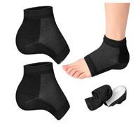 1 Paar Schwarze Erhöhungssocken, Einlegesohlen-Höhenverstärker, Silikon-Erhöhungssocken, Fersenerhöhungssocken, Polstersocken Für Damen Und Herren