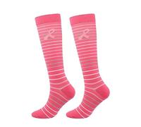 1 Paar Sport Reiter Kniestrümpfe, Ribbon Breast Cancer Ribbon Reitstrümpfe in modischen Karo Mustern, Karierte Reitsocken Reitstrümpfe Reiter Kniestrümpfe Socken Damen Herren Kinder (Hot Pink, S)