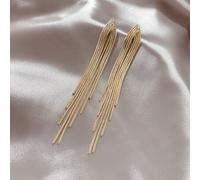 1 Paar stilvolle geometrische Metall-Ketten-Quasten-Ohrringe, 2 Designs werden zufällig versendet