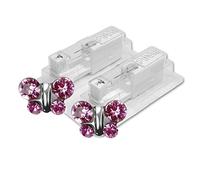 1 Paar Studex Medizinische Ohrstecker Schmetterling rosa 7 mm, Edelstahl, ohne Stein, Edelstahl, Ohne Stein