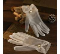 1 Paar transparente perlenbesetzte Brauthandschuhe für Frauen, Hochzeits-/Braut-Accessoires
