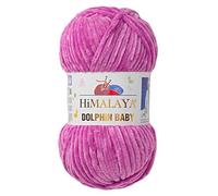 1 Packung/Knäuel Himalaya Dolphin Baby, jeder Strang 100 gr/3,5 oz, 120 mt/ 132 yd, Super Bulky Garn, Deckengarn, Samtgarn, Strickgarn, Amigurumi Garn, Babygarn 80356