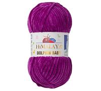 1 Packung/Knäuel Himalaya Dolphin Baby, jeder Strang 100 gr/3,5 oz, 120 mt/ 132 yd, Super Bulky Garn, Deckengarn, Samtgarn, Strickgarn, Amigurumi Garn, Babygarn 80358