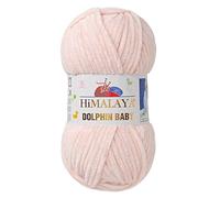1 Packung/Knäuel Himalaya Dolphin Baby, jeder Strang 100 gr/3,5 oz, 120 mt/ 132 yd, super sperriges Garn, Deckengarn, Samtgarn, Strickgarn, Amigurumi Garn, Babygarn 80353
