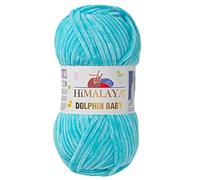 1 Packung/Knäuel Himalaya Dolphin Baby, jeder Strang 100 gr/3,5 oz, 120 mt/ 132 yd, super sperriges Garn, Deckengarn, Samtgarn, Strickgarn, Amigurumi Garn, Babygarn 80335