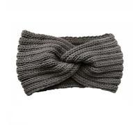1 PC Vintage Knitted Twisted Hairband, Warm And Stylish For Autumn And Winter, Perfect For Daily Street Wear(Light Grey)