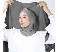1 Set Klassischer Lässig Pullover Instant Chiffon Hijab für Frauen, einfarbig, weich, atmungsaktiv aus Modal Stoff, vielseitiger Kopftuchschal, geeign