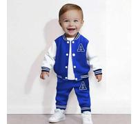 1 Set Lässig Jacke mit Buchstabendruck und Hose für Baby Jungen, warm und bequem für Herbst, Frühling und Winter. Dieses Set eignet sich nicht nur, so