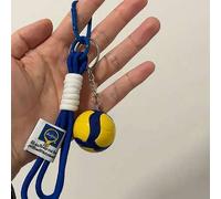 1 Set Mode Legierung Volleyball Schlüsselanhänger mit Ball und Seil Design, Volleyball Zubehör - ideal für Rucksack, Sporttasche, Auto Schlüssel, Geld