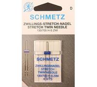 1 Stretch Zwillings Nadel 130/705 Schmetz Flachkolben Nähmaschine 4,0/75