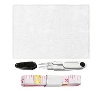 1 Stück 1 X 1,5 M Großes Sticktuch Mit 1 Stück Weichem Maßband Und 1 Stück Schere, Stoff-Sticktuch, Selbstgemachtes Kunsthandwerk, Kreuzstich-Zubehör (Weiß)