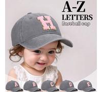 1 Stück 26 Buchstaben Baby Baseball Kappe, vintage Trucker Baby Kappe | Land Cowboy süß preppy Retro Western Trucker Hüte, Outdoor Cowboy Kappe für 1-