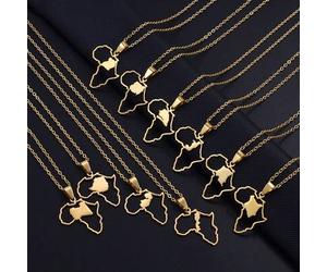 1 Stück 3cm Afrika Karte Anhänger Halskette, verschiedene Länder Charms (Kenia, Kamerun, Senegal, Ghana, Marokko)
