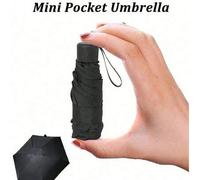 1 Stück 5-fach faltbarer Kapsel-Regenschirm, Doppelnutzung, winddicht, regendicht, UV-Schutz, tragbar, Reise, leicht, kompakt, Taschen-Mini-Faltregens
