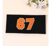 1 Stück 67 Sechs Sieben 6-7 einfarbiges Stirnband - Mode Stickerei 67 Nummer Design Haarband, Teenager Casual Kopfbedeckung, maschinenwaschbares Texti