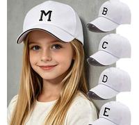 1 Stück A-Z Buchstaben Muster Kinder Baseball Kappe, personalisierter Sonnenhut für Jungen und Mädchen, Multifunktions Kappe für tägliche Ausflüge, Sp