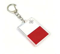 1 Stück Acryl Nationalflaggen Schlüsselanhänger, geeignet für Algerien, Schweiz, Serbien, Peru, Armenien, Haiti, Portugal, Ecuador, Malta, Bosnien und