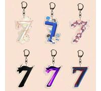1 Stück Acryl Schlüsselanhänger, V Layover Boy mit L UV Seven A-Share, St schwarz Swan, K-Pop Nummer 7 Album Seven Bagcharm; Beste Wahl für Fans; Krea