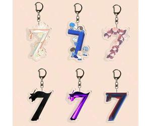 1 Stück Acryl Schlüsselanhänger, V Layover Boy mit L UV Seven A-Share, St schwarz Swan, K-Pop Nummer 7 Album Seven Bagcharm; Beste Wahl für Fans; Krea