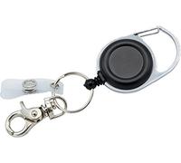 1 Stück Ausweishalter Schlüsselanhänger JoJo starke Feder reißfeste Schnur - für Schlüssel oder Ausweise mit Gürtelclip Schlüsselring und Klemmhaken