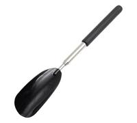 1 Stück ausziehbarer Schuhlöffel mit langem Griff, verstellbarer Schuhlöffel aus Edelstahl, tragbarer Teleskop-Schuhheber, praktischer Schuhhelfer für Männer und Frauen (schwarz)