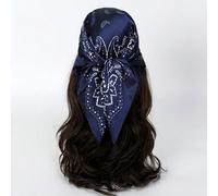1 Stück Bandana-Stil Damen Halstuch, bedruckter quadratischer Schal aus Seide mit Paisley-Muster, Stirnband Kopftuch Accessoire für den täglichen Gebr