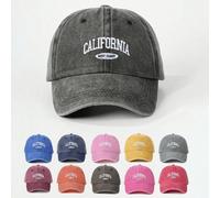 1 Stück bestickter "California West Coast" gewaschener Baseballkappe, verstellbarer Outdoor-Sonnenschutzfbut für Frühling/Herbst Reisen, Strand im Y2K