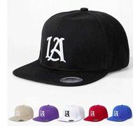 1 Stück besticktes Gothic LA Buchstaben Flachkappenschirm Baseball Kappe, verstellbar, Outdoor Sonnenschutz lässig Hut geeignet für Frühling/Herbst Re