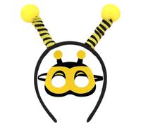1 Stück Bienenstirnband Und 1 Stück Bienen -Augenmaske, Rollenspielzubehör, Bienenbekleidungszubehör, Lustige Kleidungszubehör.