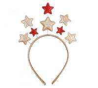 1 Stück Braunrote Stern Haarspange, Glitzer Haarreif mit Weihnachtsstern-Design für Damen, Mädchen, Party, Festival und Karneval