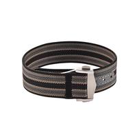 1 Stück Canvas-Uhrenarmband 22 mm for X Swatch, Herren und Damen, Sport, wasserdicht, Faltschließe(Black Khaki Grey,22mmBlack Buckle)